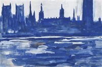 Lot 286 - J. L. Isherwood, "The Houses of Parliament", watercolour.