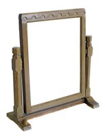 Lot 436 - Robert "Mouseman" Thompson dressing table mirror.