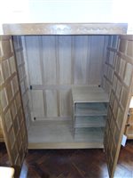 Lot 449 - Mouseman wardrobe
