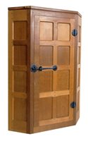 Lot 369 - Mouseman corner cupboard