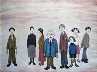 Lot 225 - After Laurence Stephen Lowry R.A. (British, 1887-1976), "His Family", signed print.