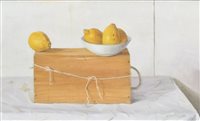 Lot 514 - Arthur Easton, "Still Life with Lemons", oil.