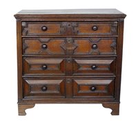 Lot 693 - Jacobean oak chest of drawers