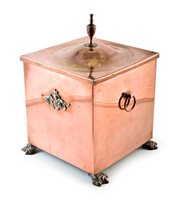 Lot 325 - An Edwardian copper coal scuttle