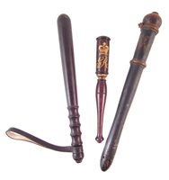 Lot 34 - George IV Tipstaff, VR truncheon and one other