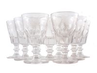 Lot 53 - Nine 19th century ale glasses
