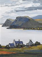 Lot 548 - David Barnes, "Eventide, Penmaen Head", oil.