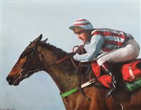 Lot 484 - Melanie Speight, "Best Mate", oil.