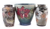 Lot 289 - Moocroft vase and two Cobridge vases.