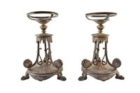 Lot 358 - Elkington & Co. silver plated tazza stands