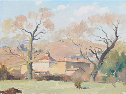 Lot 558 - P. A. Valette, "La Garde", oil.
