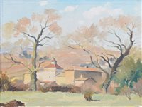 Lot 558 - P. A. Valette, "La Garde", oil.