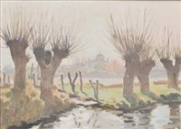 Lot 557 - P. A. Valette, "Fond de Blace", oil.