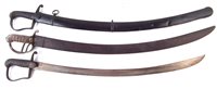 Lot 171 - Three light cavalry sabres.