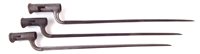 Lot 182 - Three Brown Bess type musket socket bayonets