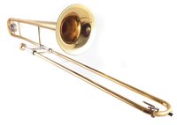 Lot 131 - King 606 U.S.A. trombone in soft case with stand