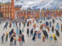 Lot 560 - Sue Atkinson, "The Day Off", oil.