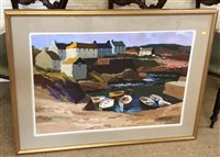 Lot 550 - Donald McIntyre, "Sunlight, Coverack", acrylic.
