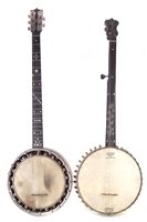 Lot 41 - W.S. Riley fret less banjo and another fretted banjo