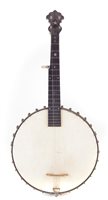 Lot 63 - S. S. Stewart five string Banjeaurine