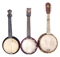 Lot 75 - Three Banjoleles