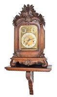 Lot 648 - A 19th century German bracket clock with bracket