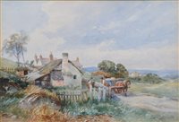 Lot 638 - David Bates, "Near The Wyche, West Malvern", watercolour.