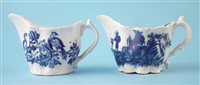 Lot 85 - Two Caughley low Chelsea ewers
