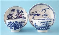 Lot 75 - Caughley tea bowl and saucer and one other tea bowl and similar saucer.