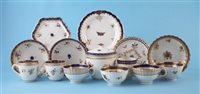 Lot 84 - Collection of Caughley blue and gilt ware.