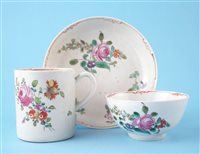 Lot 131 - Liverpool Christians tea bowl and saucer and a coffee can.