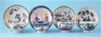 Lot 120 - Four Liverpool Pennington tea bowls and saucers
