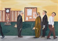 Lot 500 - Kenneth Jones, Workmen, oil (3).
