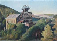 Lot 559 - Roger Hampson, "Old Pit, Rhonda Valley", oil.