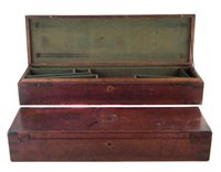 Lot 36 - Two oak double percussion cases.