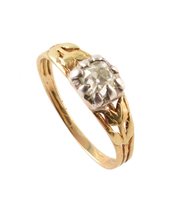 Lot 398 - Victorian diamond solitaire ring