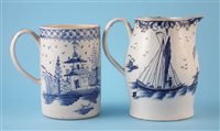 Lot 164 - Pearlware jug and a tankard