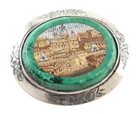 Lot 543 - Victorian micro-mosaic brooch