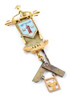 Lot 376 - Of Masonic Interest, a small enameled dress medallion for Forest Of Arden 1922