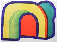 Lot 476 - Howard Hodgkin, Arch (Composition with Red), signed lithograph.