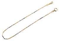 Lot 372 - 18ct yellow and white gold watch chain