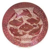 Lot 320 - Attributed to William de Morgan, a Fred Passenger lustre bowl