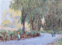 Lot 300 - Willie Stephenson, "Evening Glow, Llandudno", watercolour.