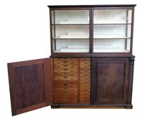 Lot 678 - Victorian mahogany collectors cabinet.