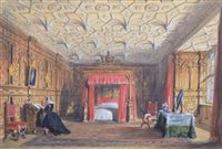 Lot 621 - Joseph Nash, "Sizergh Castle, Cumbria - The Inlaid Chamber", watercolour.