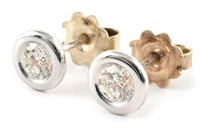Lot 417 - Pair of diamond 18ct white gold stud earrings