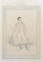 Lot 640 - George Chinnery, Portrait of a soldier, pencil and watercolour.