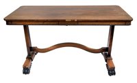 Lot 685 - Victorian rosewood library table.