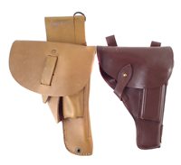 Lot 42 - Browning semi-automatic pistol holster with magazine and one other holster