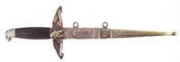 Lot 201 - Royal Hungarian Air force N.C.O.S Model 1932 dress dagger and scabbard